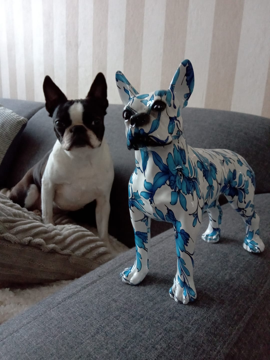 Abstract Boston Terrier Sculpture