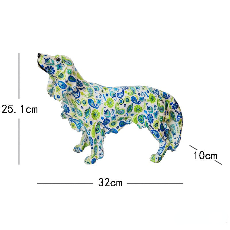 Abstract Springer Spaniel Sculpture - Floral Fawna