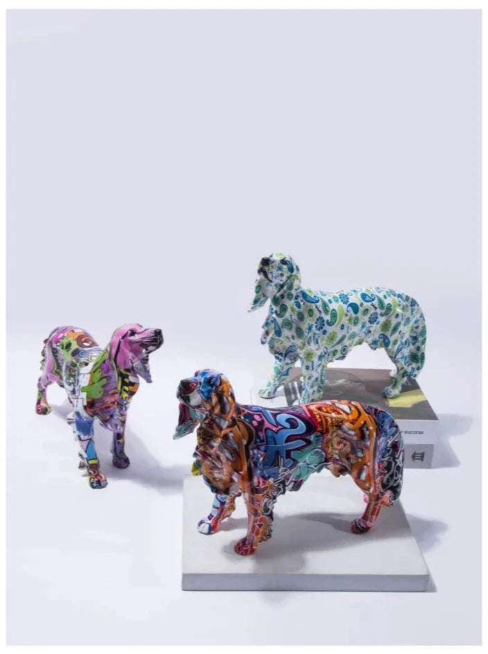 Abstract Springer Spaniel Sculpture - Floral Fawna