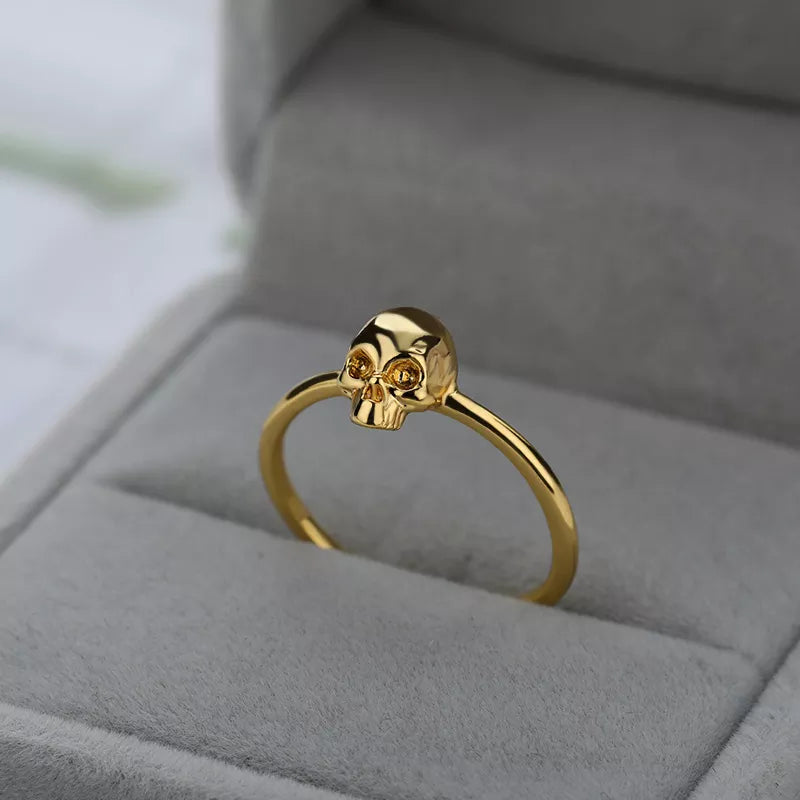 Dainty Skull Ring Floral Fawna