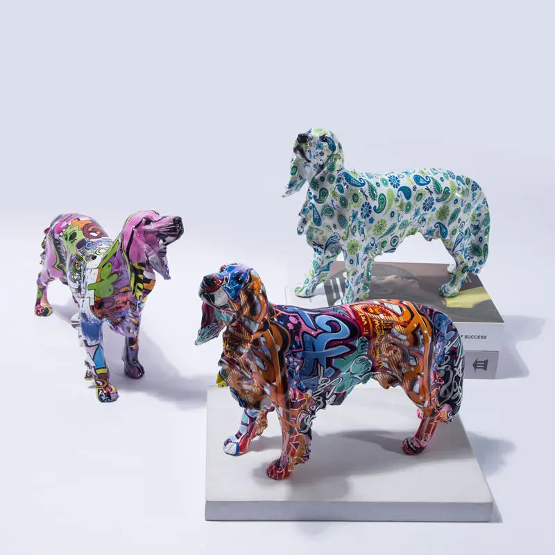 Abstract Springer Spaniel Sculpture - Floral Fawna