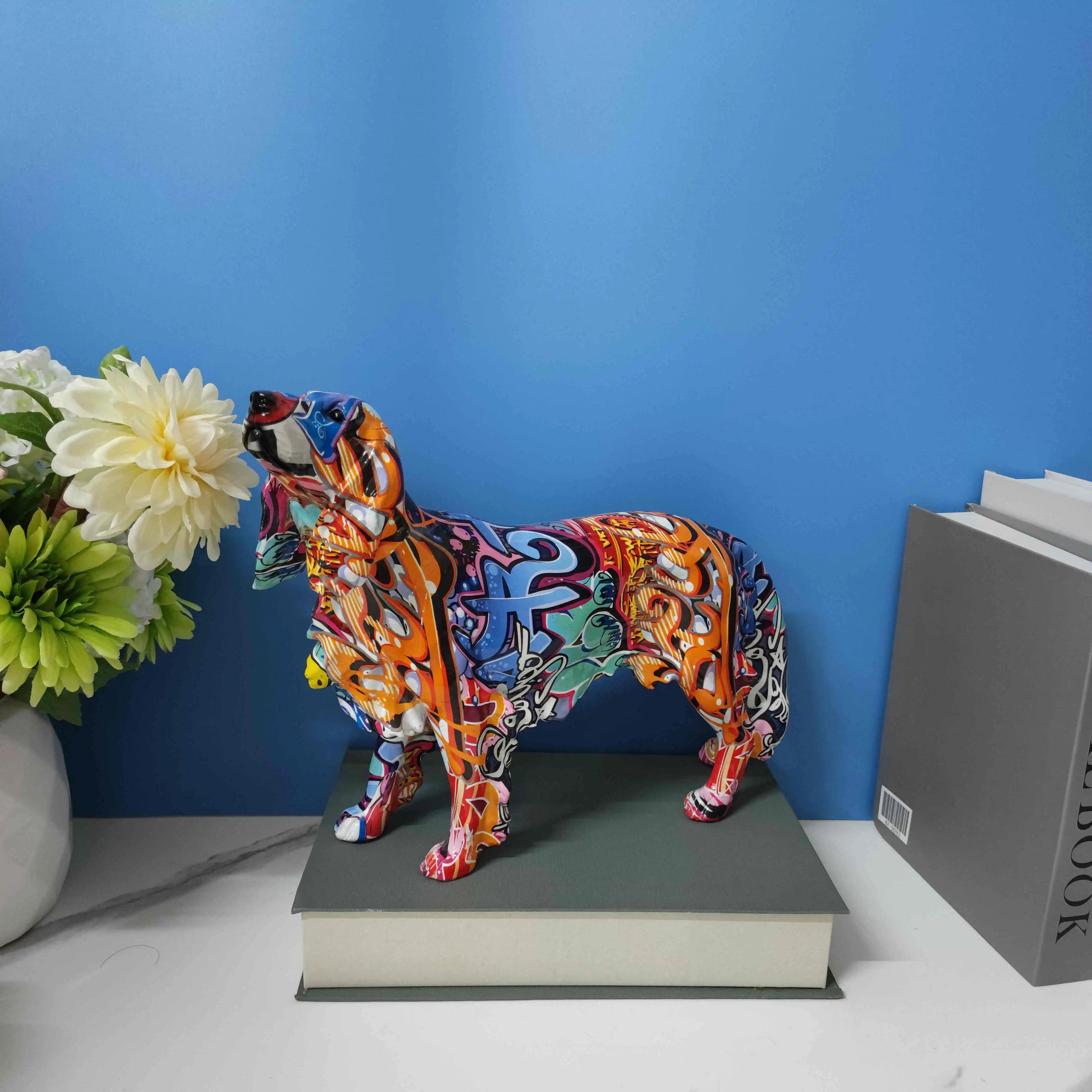 Abstract Springer Spaniel Sculpture - Floral Fawna