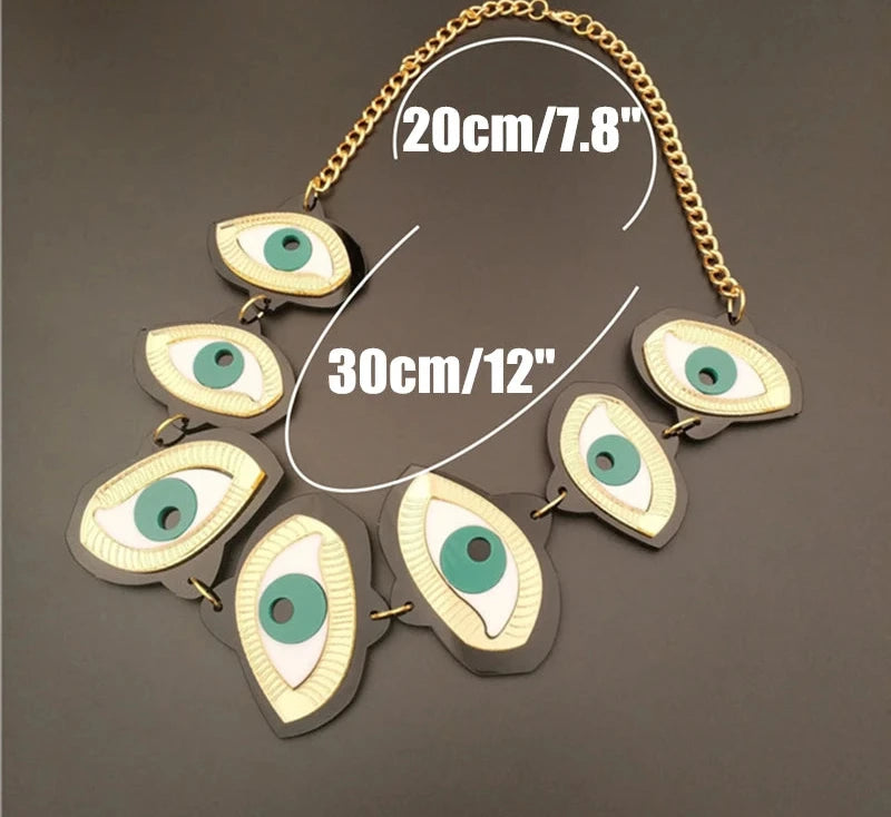 Green Eyes Earrings & Necklace Set
