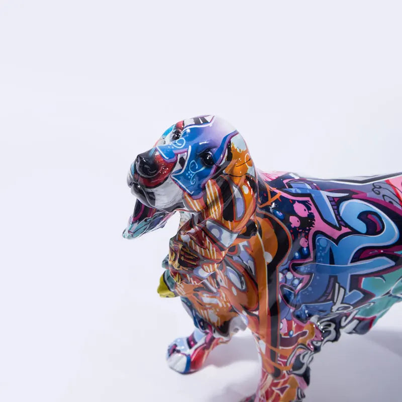 Abstract Springer Spaniel Sculpture - Floral Fawna