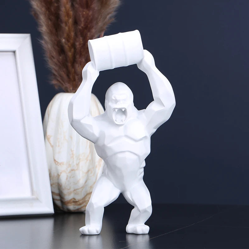 Angry Gorilla Sculpture - Floral Fawna
