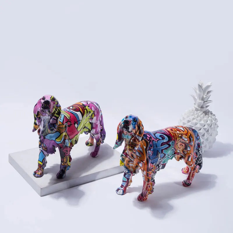 Abstract Springer Spaniel Sculpture - Floral Fawna