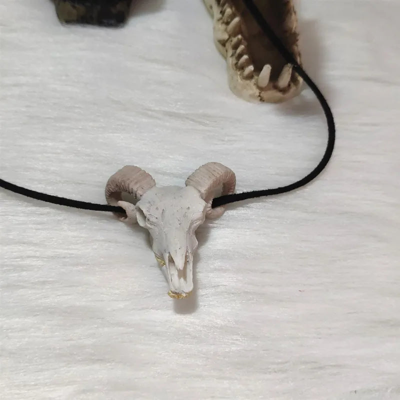 Ram Skull Necklace - Floral Fawna