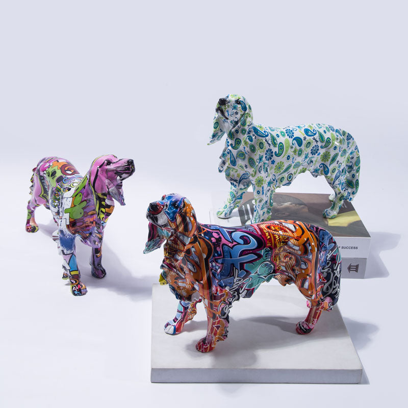 Abstract Springer Spaniel Sculpture - Floral Fawna