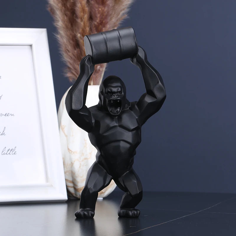 Angry Gorilla Sculpture - Floral Fawna