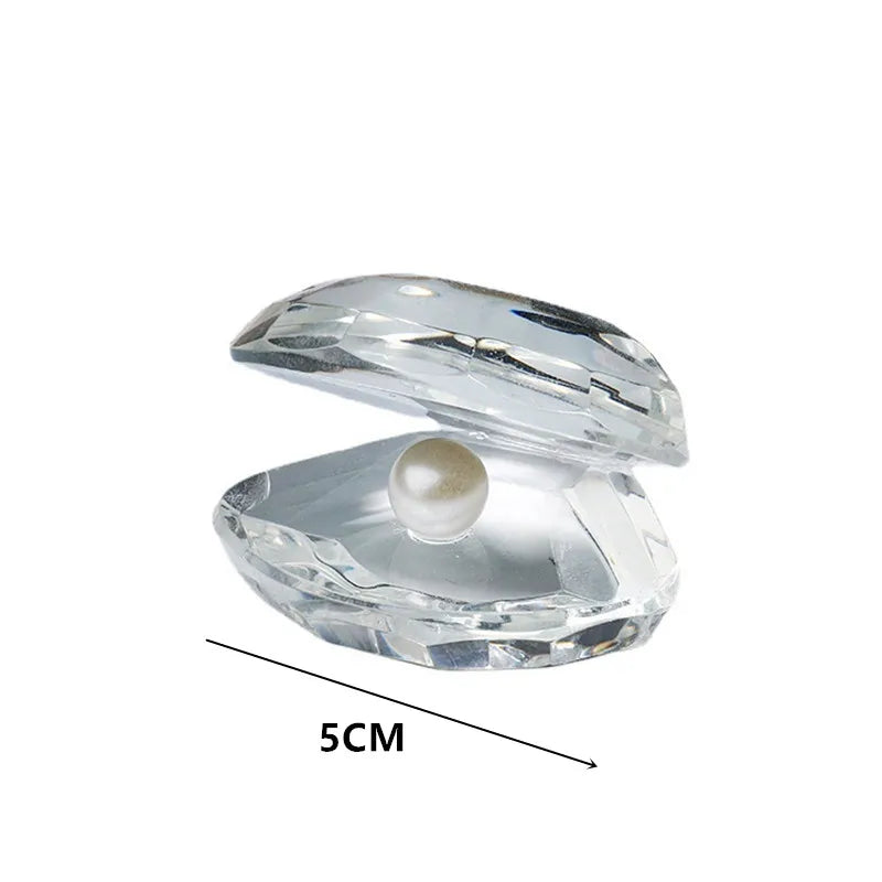 Crystal Clam & Pearl Ornament - Floral Fawna