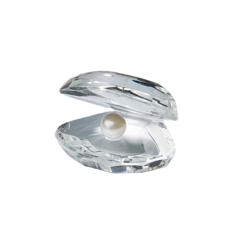 Crystal Clam & Pearl Ornament - Floral Fawna