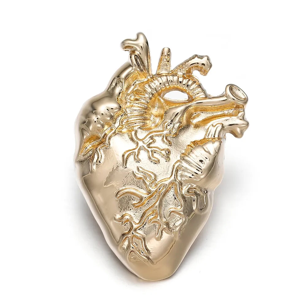 Anatomical Heart Brooch - Floral Fawna