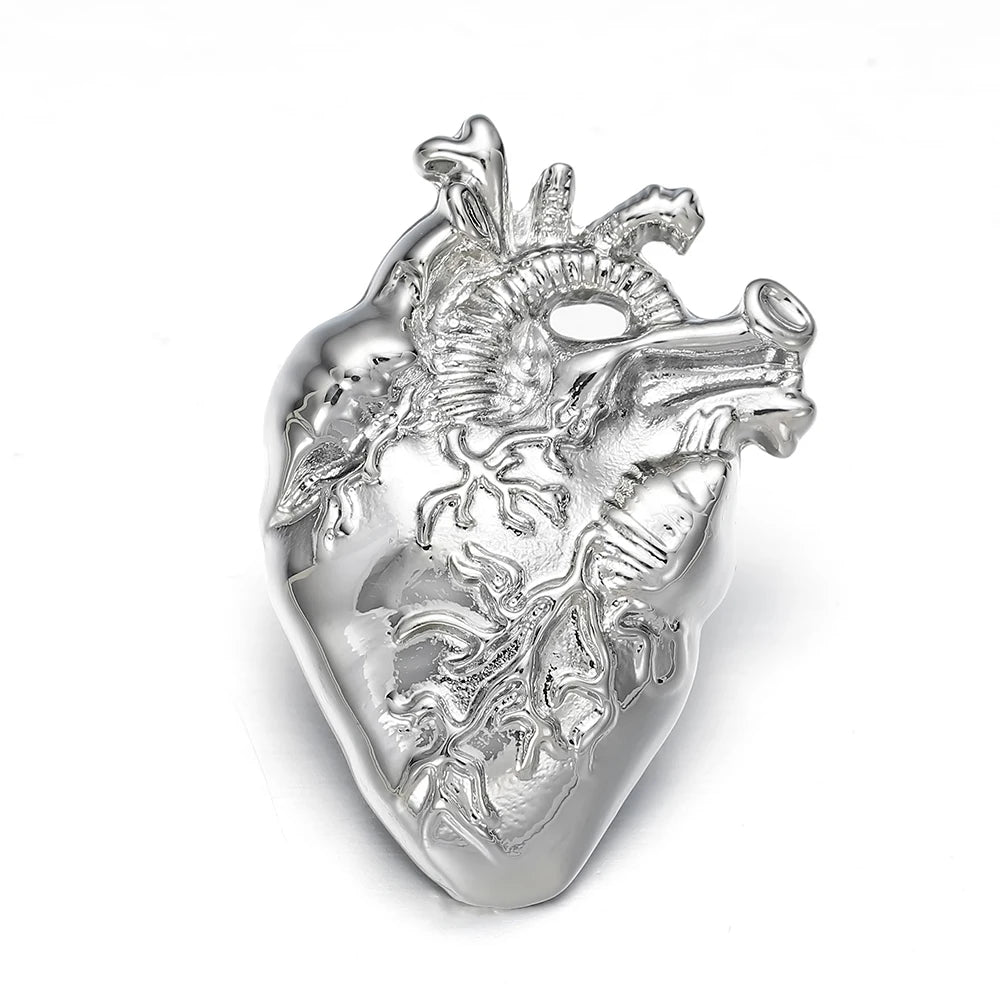 Anatomical Heart Brooch - Floral Fawna
