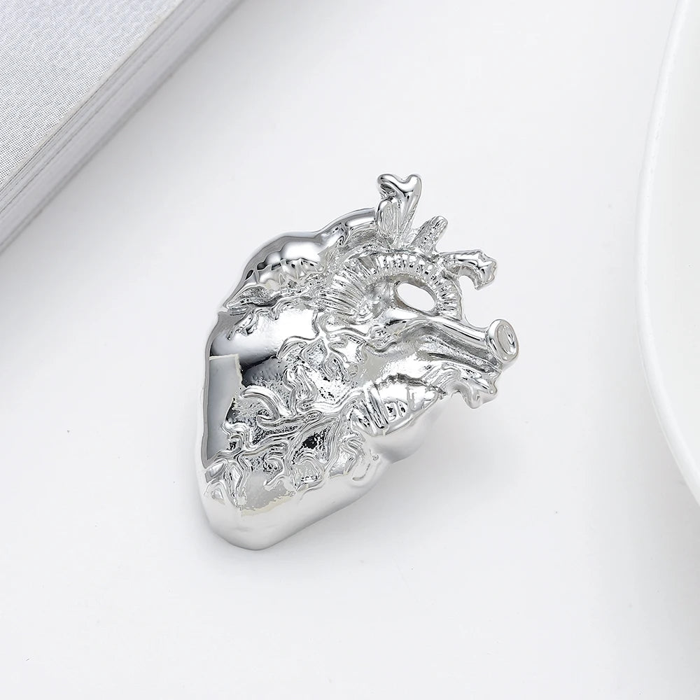Anatomical Heart Brooch - Floral Fawna