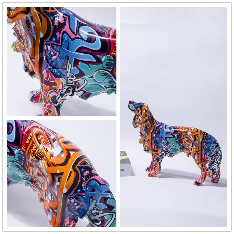 Abstract Springer Spaniel Sculpture - Floral Fawna