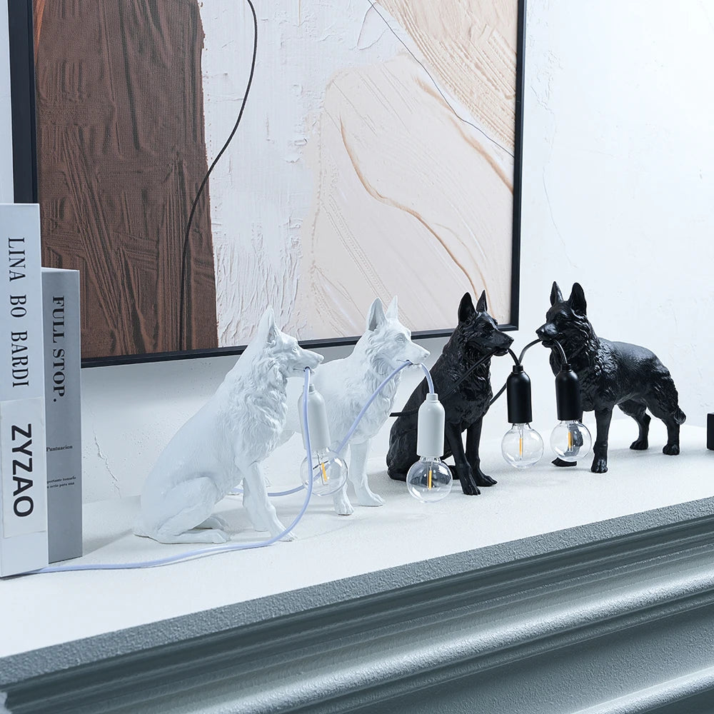 German Shepherd Table Lamp