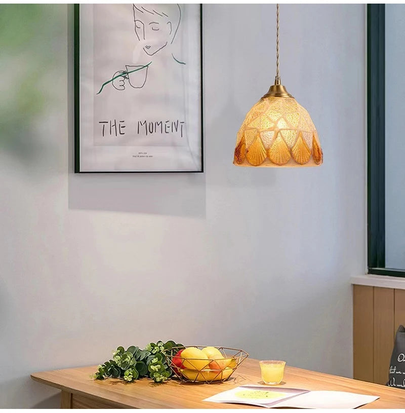 Mediterranean Sea Shell Pendant Lamp - Floral Fawna
