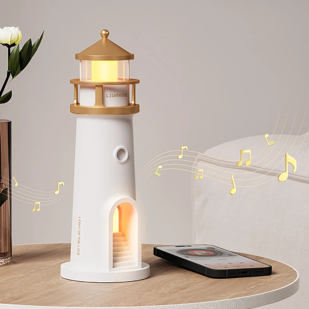 Lighthouse & Moon Projector - Floral Fawna
