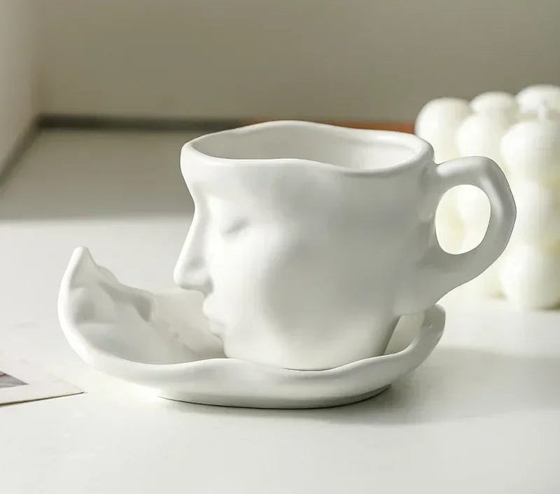 Kissing Ceramic Cup Tea Set - Floral Fawna