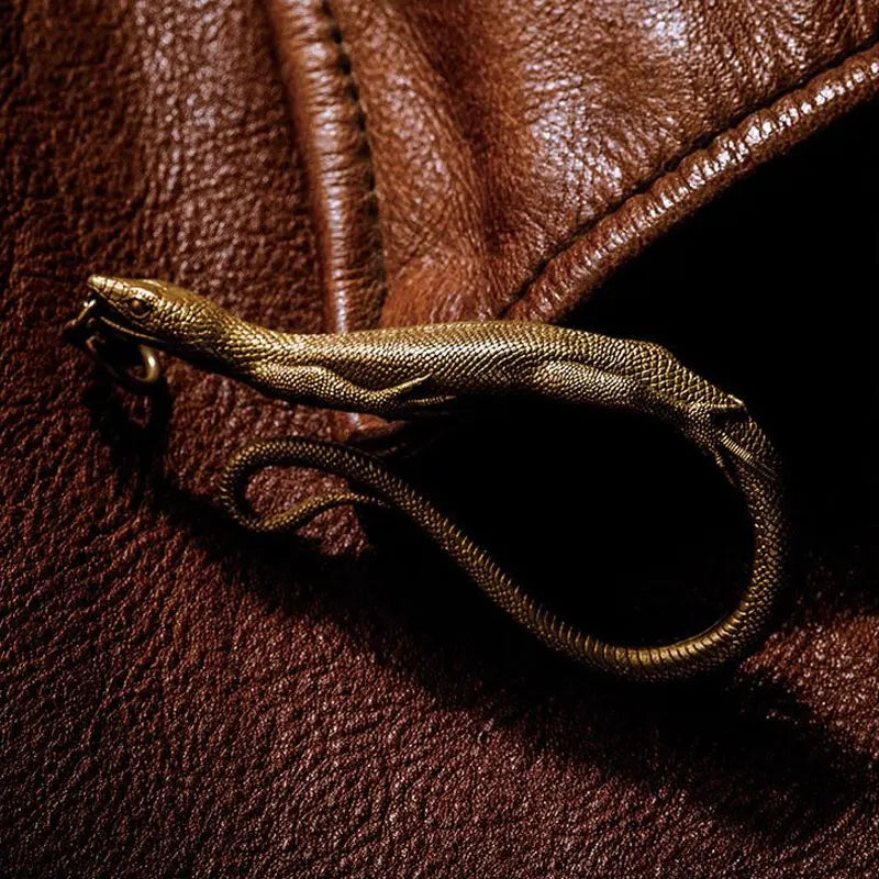 Brass Lizard Key Chain - Floral Fawna