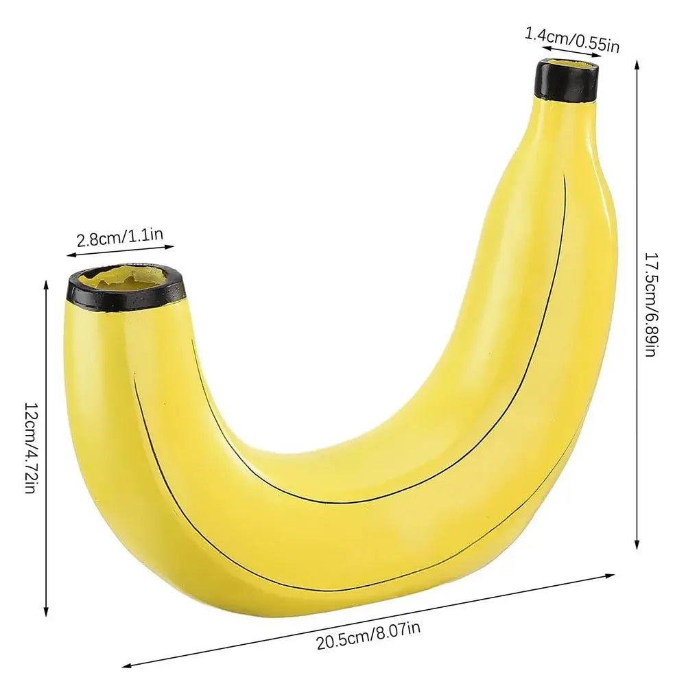 Banana Shaped Vase - Floral Fawna