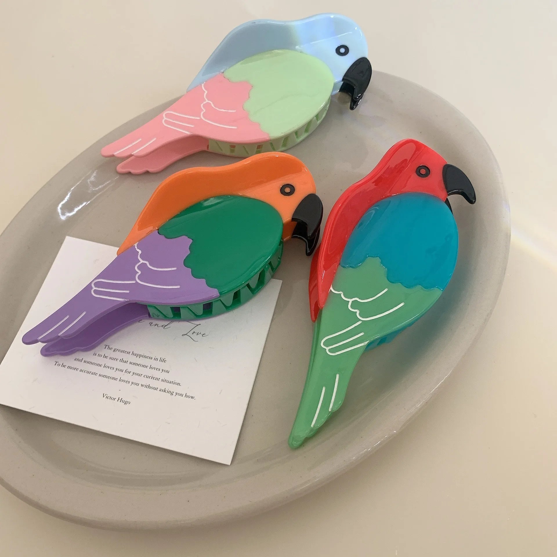 Parrot Claw Clip - Floral Fawna