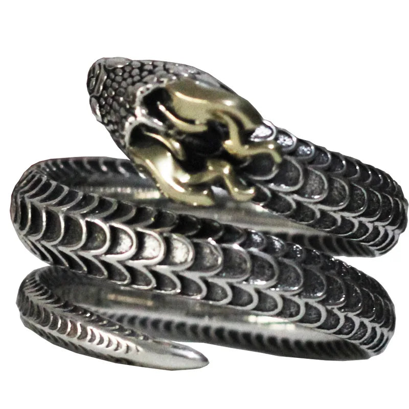 Sterling Silver Dragon Open Ring - Floral Fawna