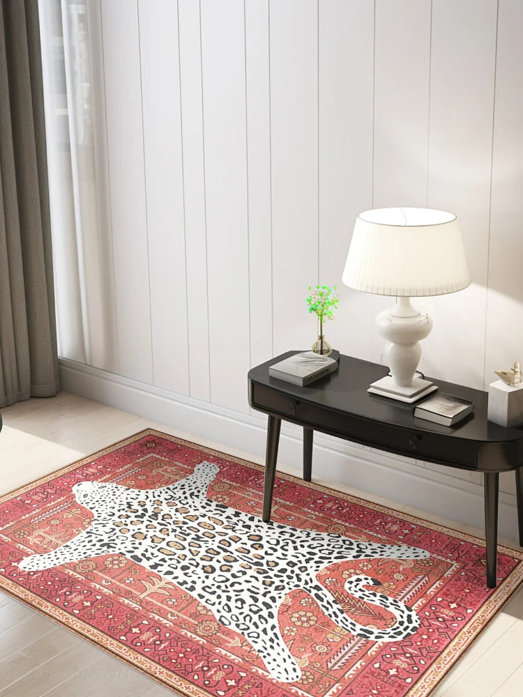 Moroccan Style Leopard Rug - Floral Fawna