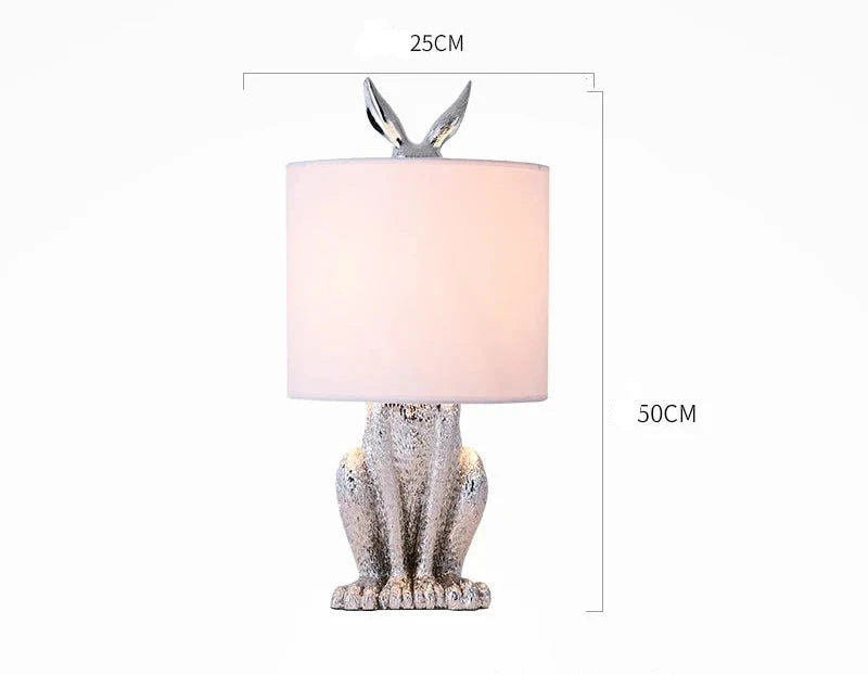 Hare Table Lamp - Floral Fawna