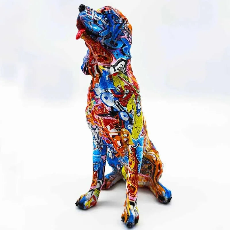 Abstract Cocker Spaniel Sculpture - Floral Fawna