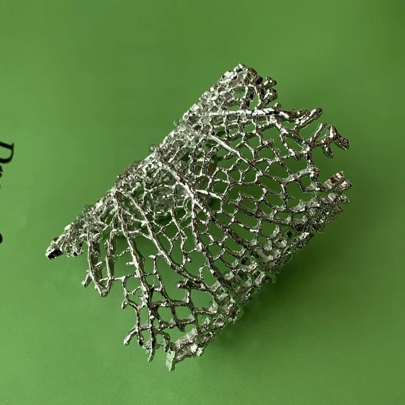 Coral Open Bracelet - Floral Fawna