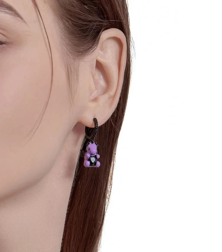 Lovable Dragon Dangle Earrings - Floral Fawna