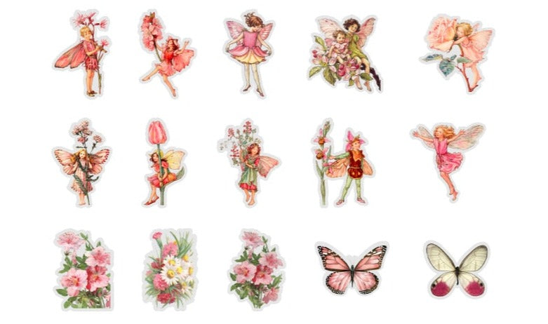 45pcs Cottagecore Stickers - Floral Fawna