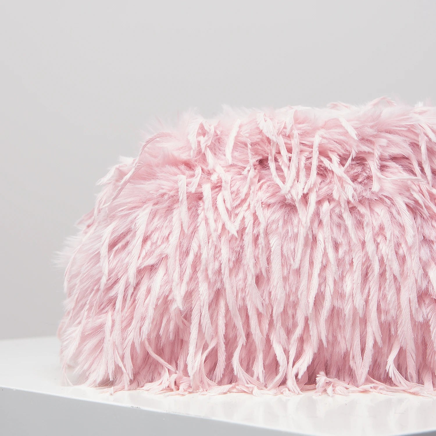 Faux Feather Clutch Bag - Floral Fawna
