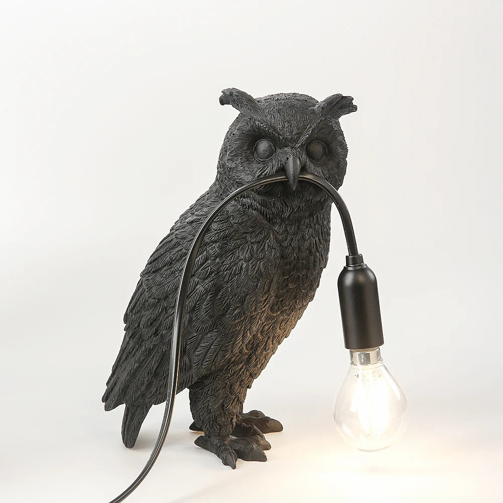 Owl Table Lamp - Floral Fawna