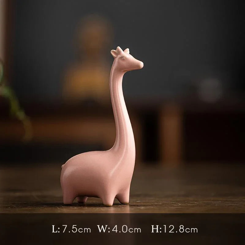 Ceramic Giraffe Ornament - Floral Fawna