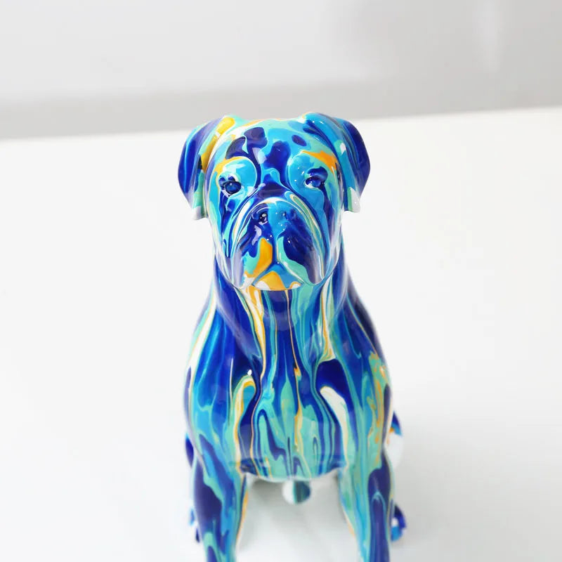 Abstract Boxer Sculpture - Floral Fawna