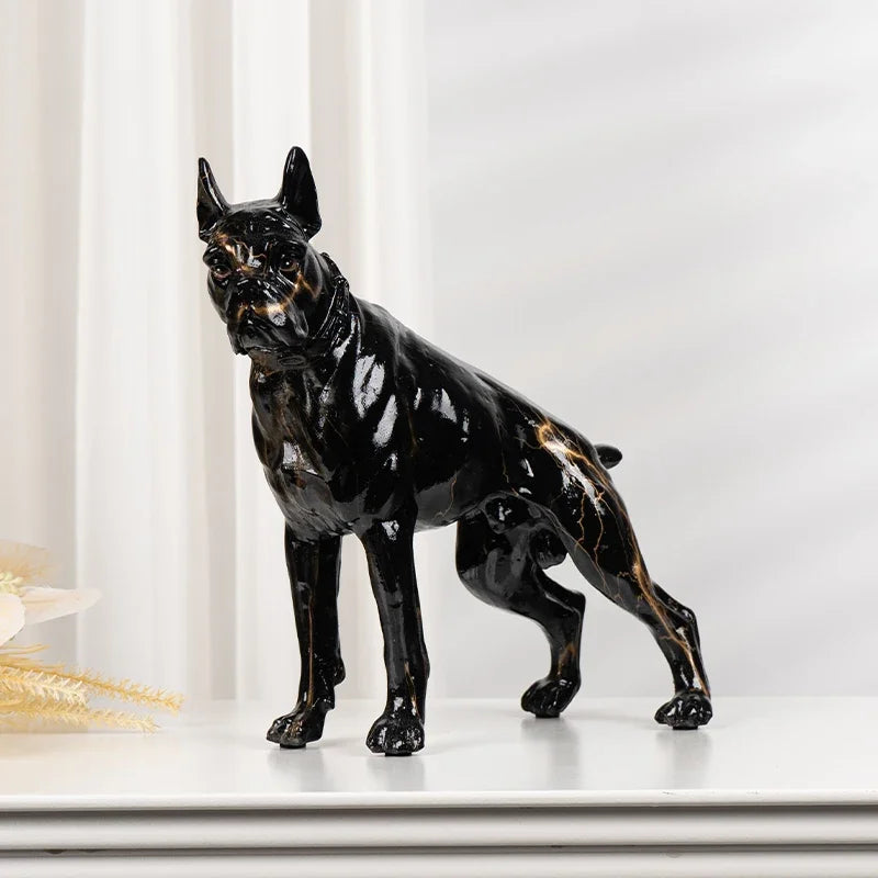 Abstract Boxer Sculpture - Floral Fawna