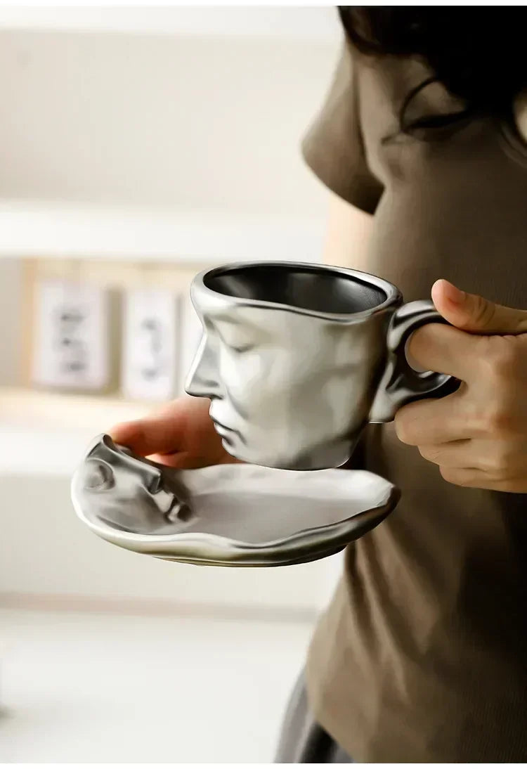 Kissing Ceramic Cup Tea Set - Floral Fawna