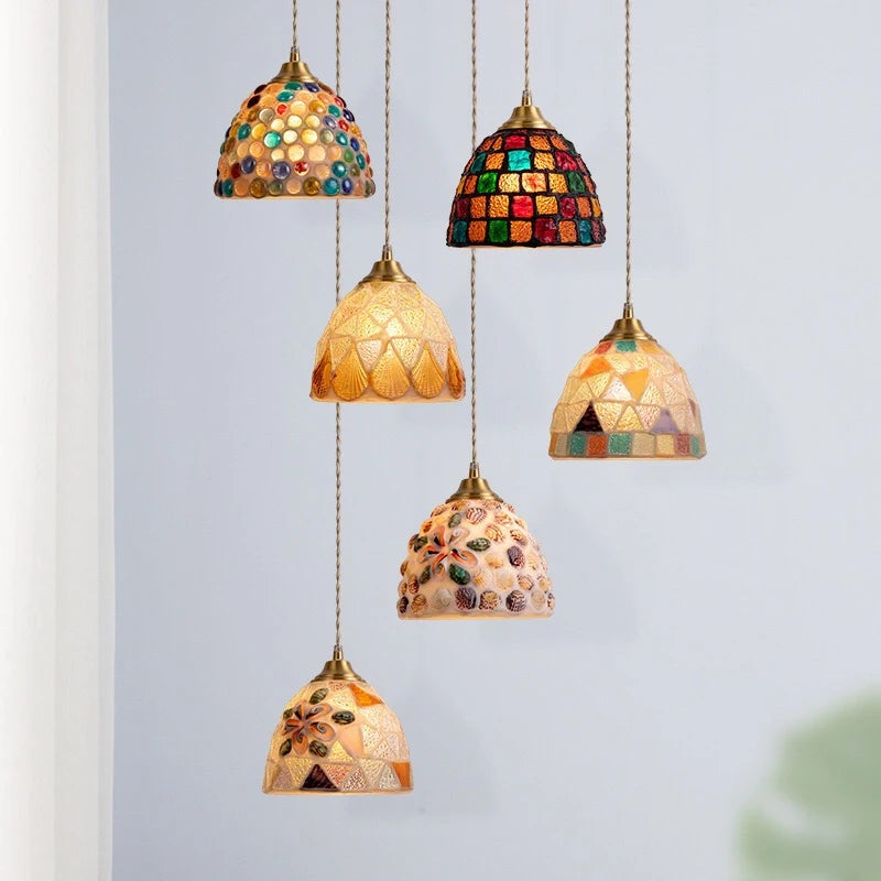 Mediterranean Sea Shell Pendant Lamp - Floral Fawna
