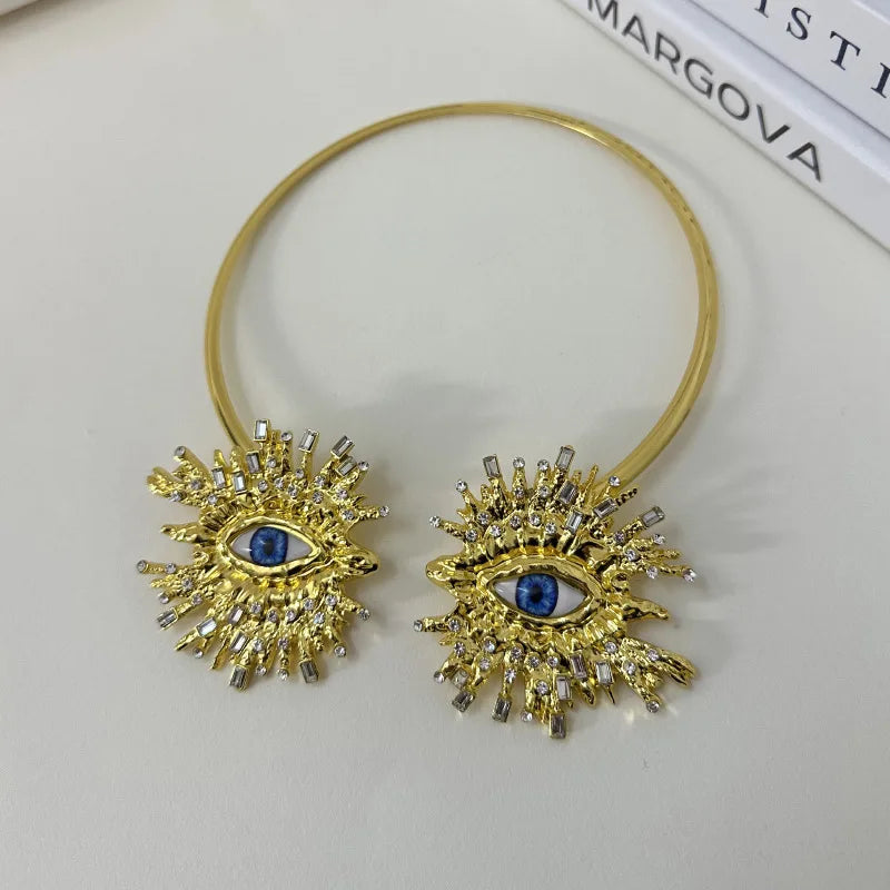 Statement Eye Open Choker - Floral Fawna