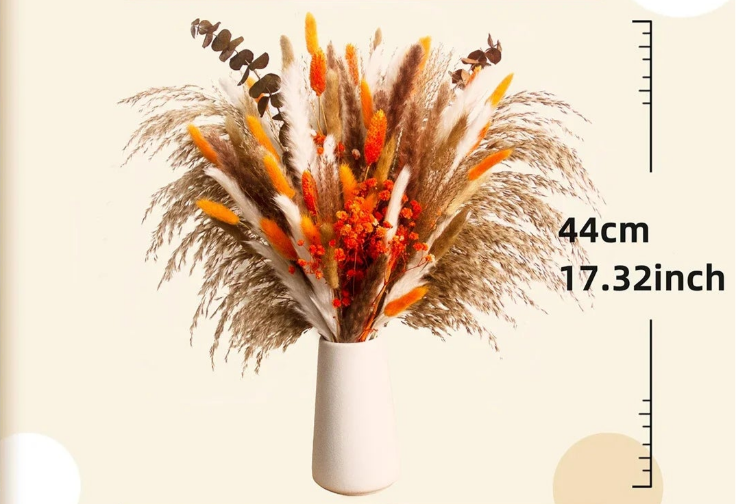 Dried Pampas Grass & Rabbit Tail Bouquet - Floral Fawna