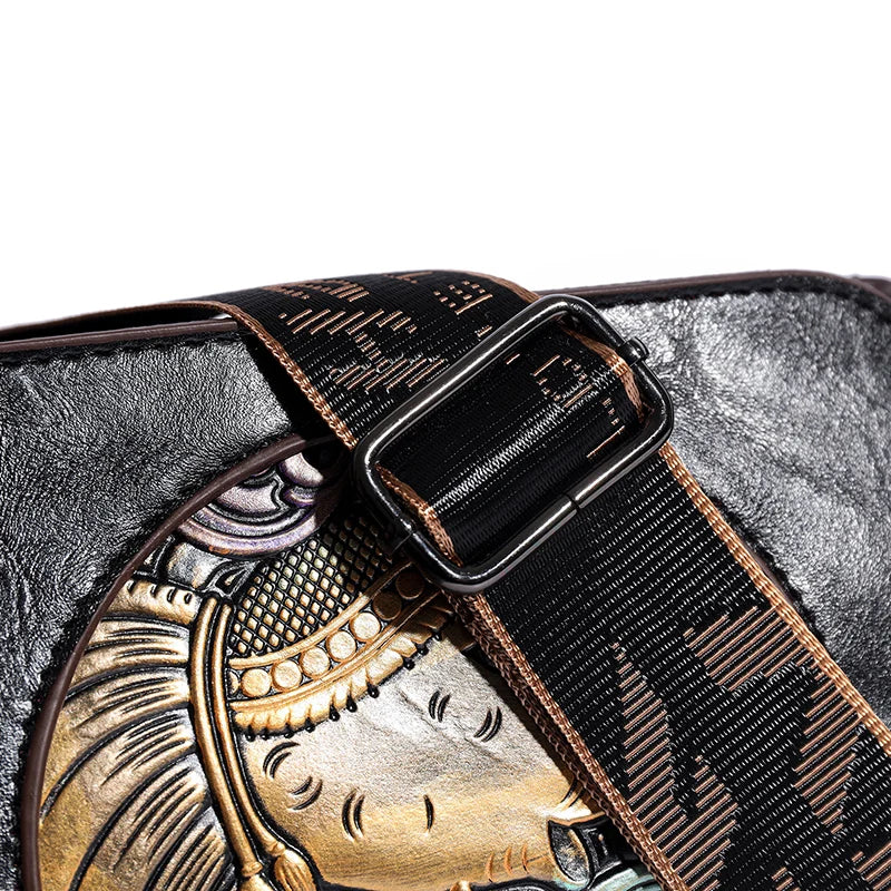 Elephant Embossed Messenger Bag - Floral Fawna