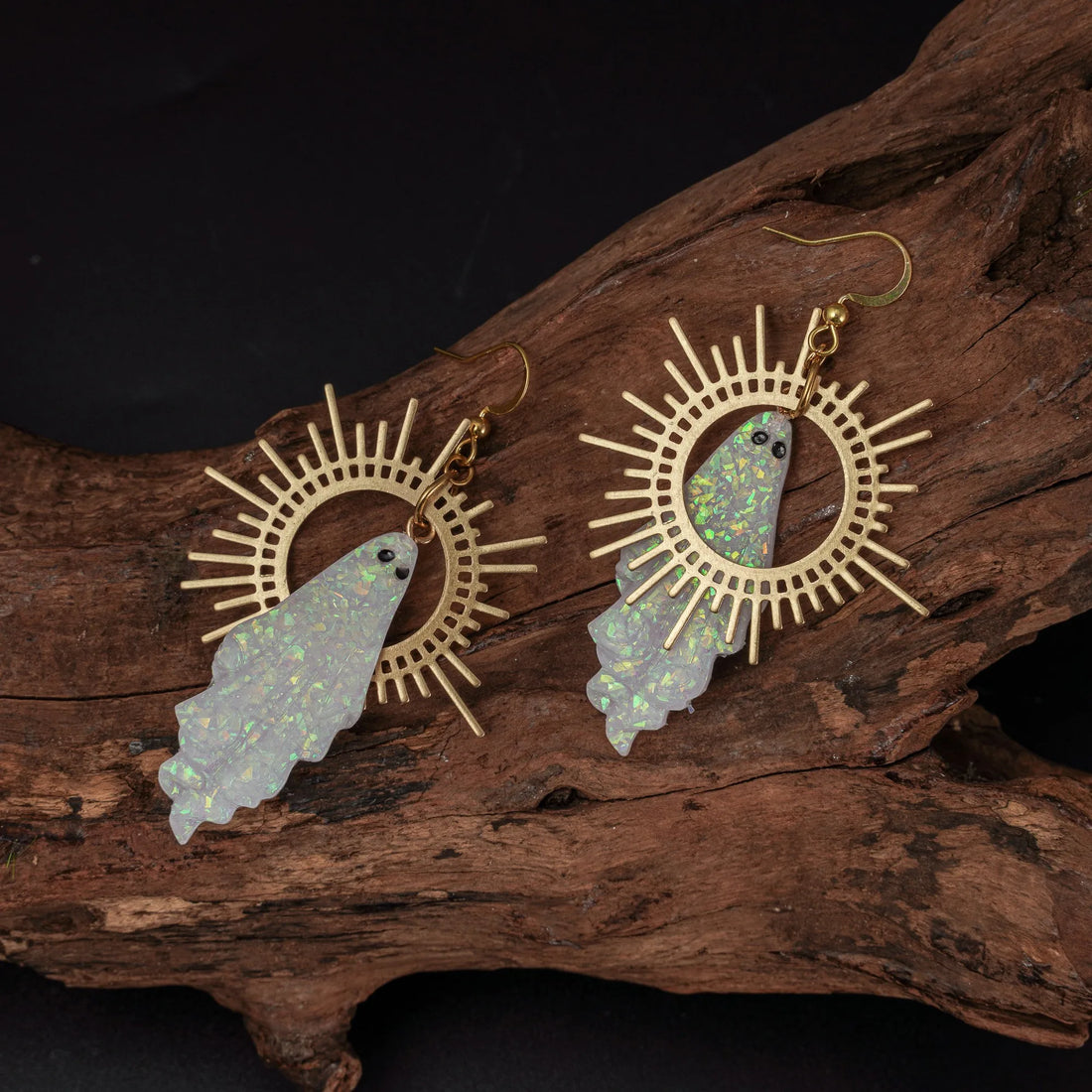Ghost Sun Earrings - Floral Fawna
