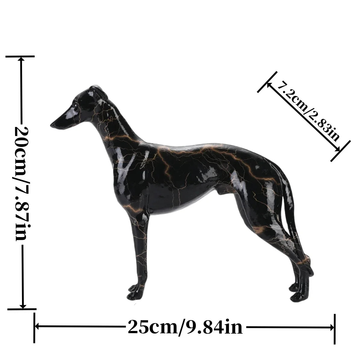 Abstract Greyhound Sculpture - Floral Fawna