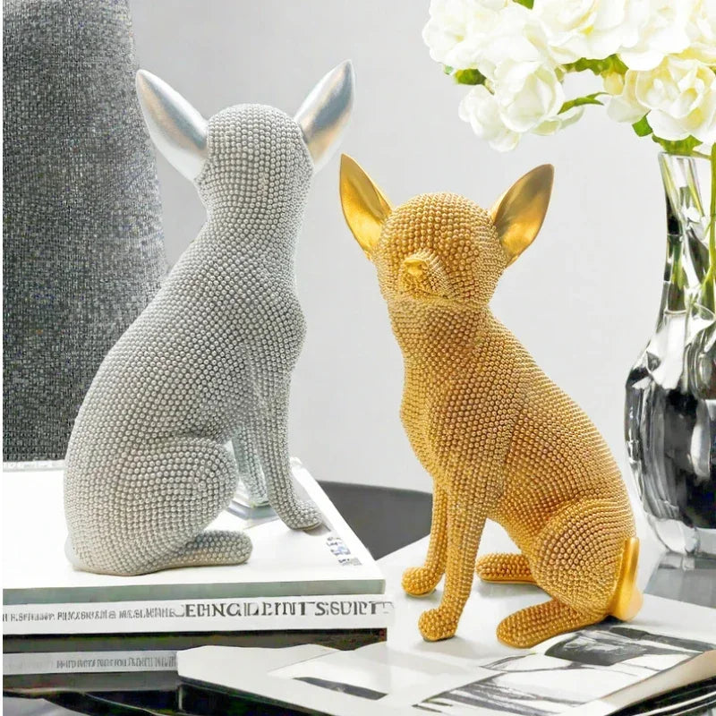Beaded Chihuahua Sculpture - Floral Fawna