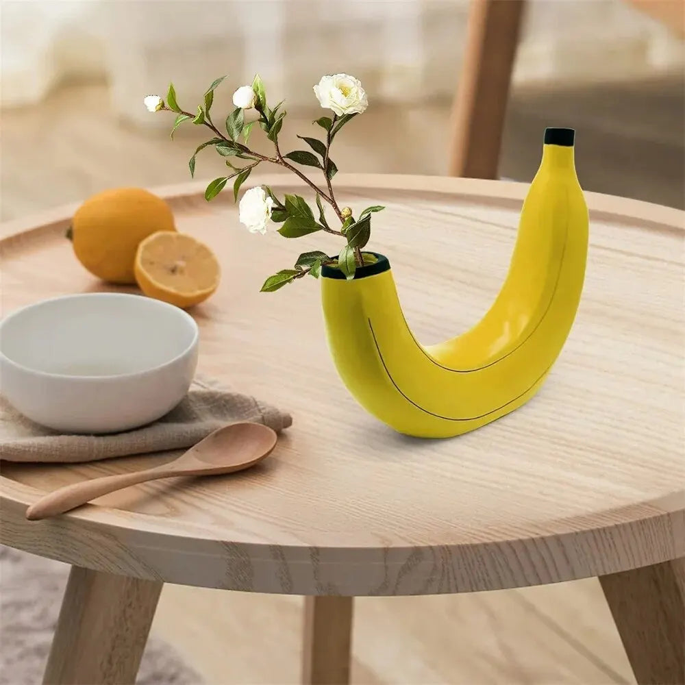 Banana Shaped Vase - Floral Fawna