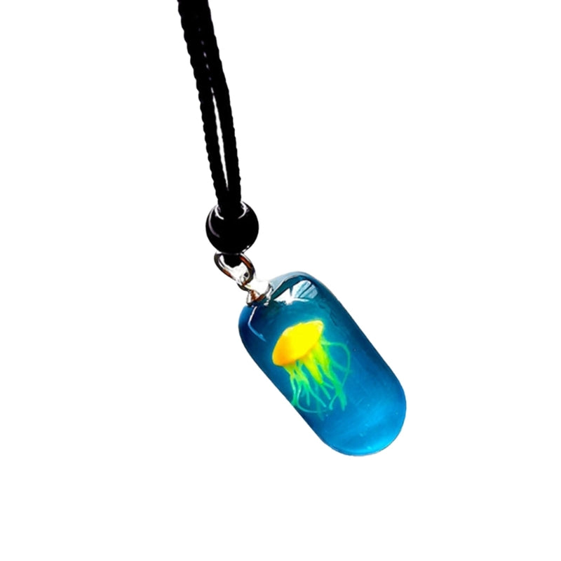 Glow In The Dark Jellyfish Necklace