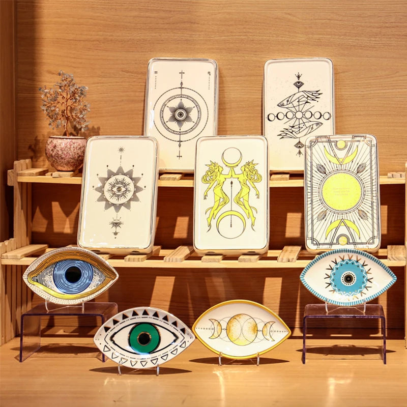 Evil Eye Ceramic Storage Dish - Floral Fawna