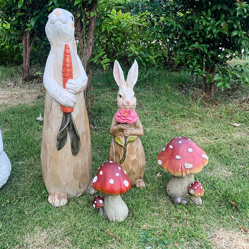 Mushroom Garden Ornament - Floral Fawna